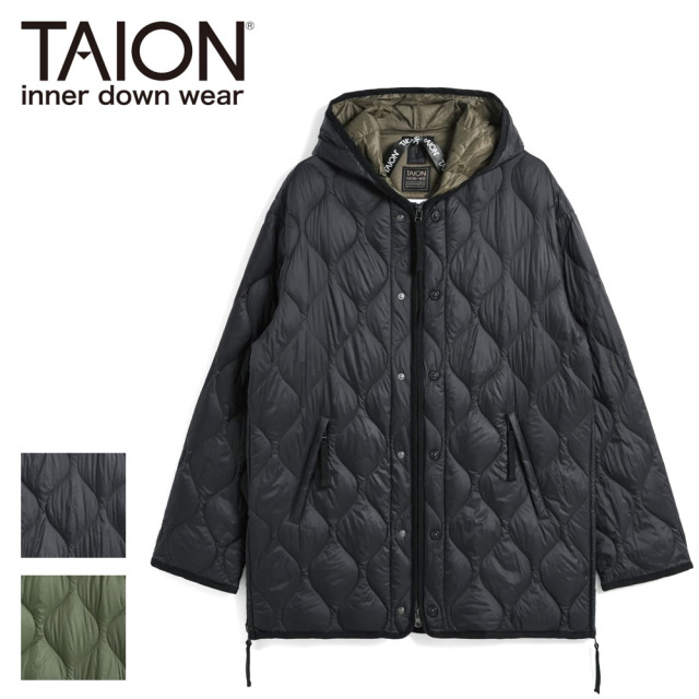 TAION タイオン ミリタリー M65 Wジップ ダウンパーカー ソフトシェル メンズ レディース ユニセックス M65LSZBML-1PK