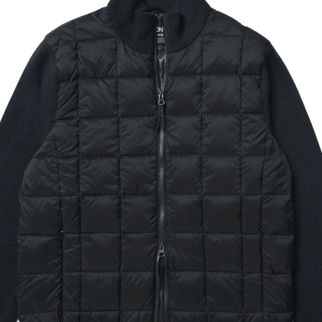 TAION タイオン ハイネック Wジップ ニットスリーブ ダウンジャケット