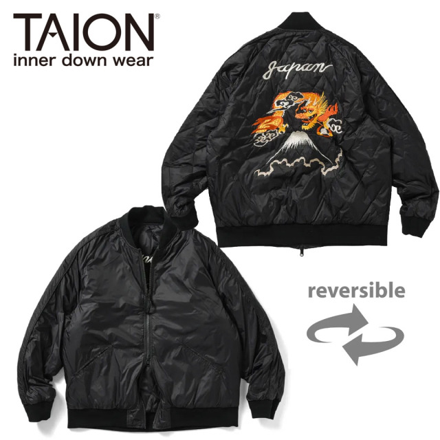 TAION タイオン ジャパンスペシャル リバーシブル スカジャン ダウンジャケット ユニセックス メンズ JK04JS-N1