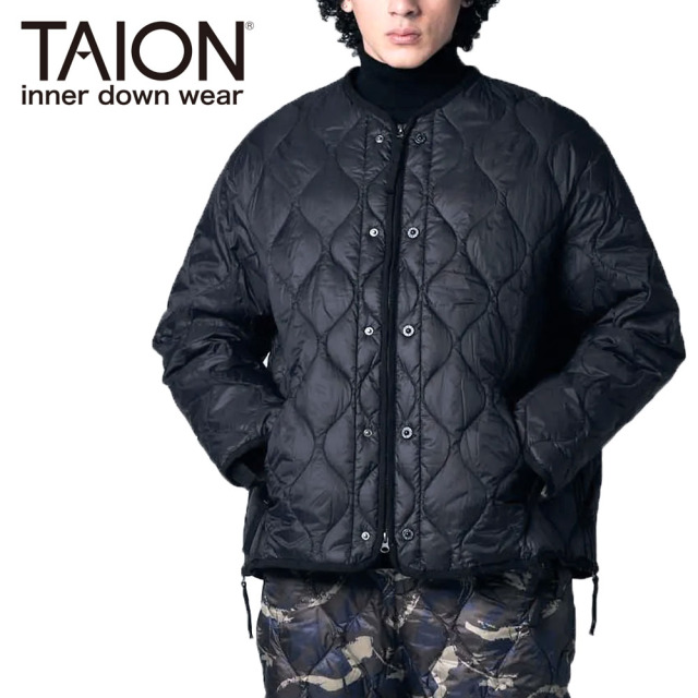 TAION タイオン ミリタリー M65 ライナーWジップ ショートダウンジャケット ソフトシェル メンズ レディース ユニセックス M65LSZBML-1SH