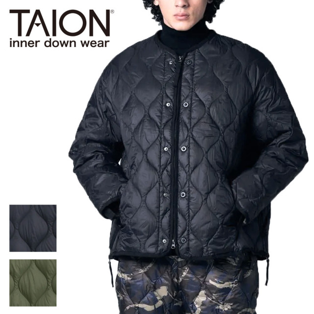 TAION タイオン ミリタリー M65 ライナーWジップ ショートダウンジャケット ソフトシェル メンズ レディース ユニセックス M65LSZBML-1SH