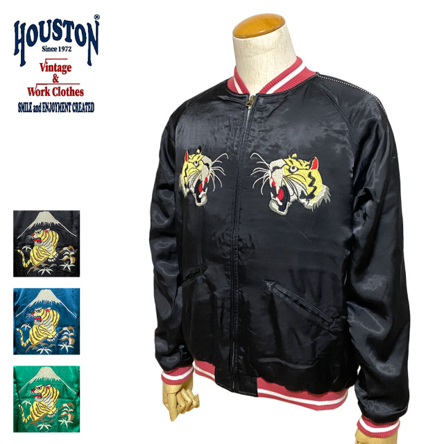 HOUSTON TIGER PRINT RAYON SOUVENIR JACKET/タイガープリント