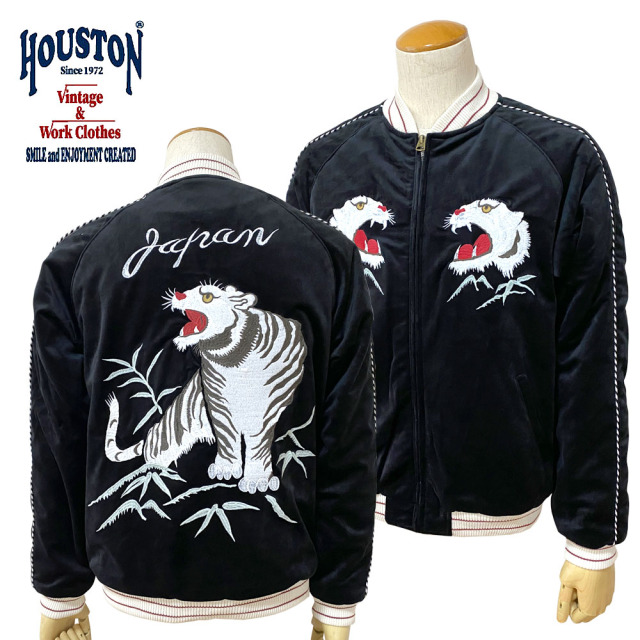 HOUSTON ヒューストン VELVETEEN SOUVENIR JACKET (TIGER) メンズ