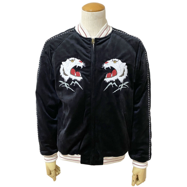 HOUSTON ヒューストン VELVETEEN SOUVENIR JACKET (TIGER) メンズ