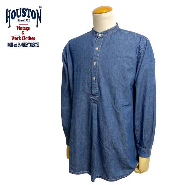 HOUSTON USAコットン シャンブレーグランパシャツ Men's 【40893】