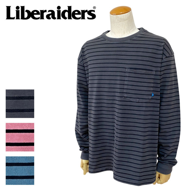 Liberaiders リベレイダース PIGMENT DYED STRIPED L/S SHIRT メンズ 735032601
