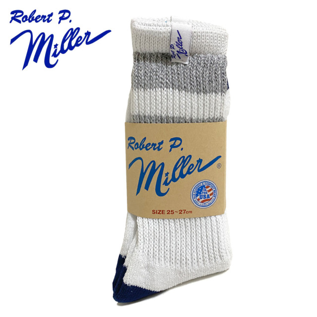Miller 綿混ラインジャスト丈3Pソックス Men's 【306C】