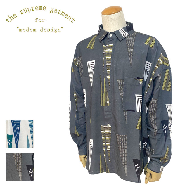 modem design アトミック柄 オーバーシャツ Men's 【M-2210858】