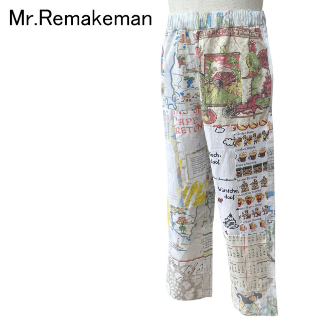 Mr.Remakeman ミスターリメイクマン タペストリーパンツ メンズ 2502663B