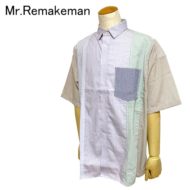 Mr.Remakeman Switching Stripe Shirt Men's 【2303671】