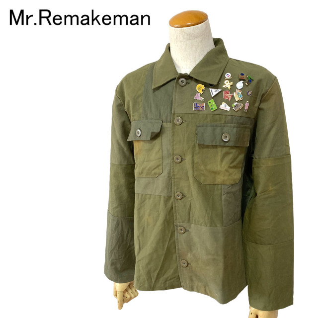 Mr.Remakeman ミスターリメイクマン ファティーグ ヴィンテージ ピンズシャツ メンズ 2502678