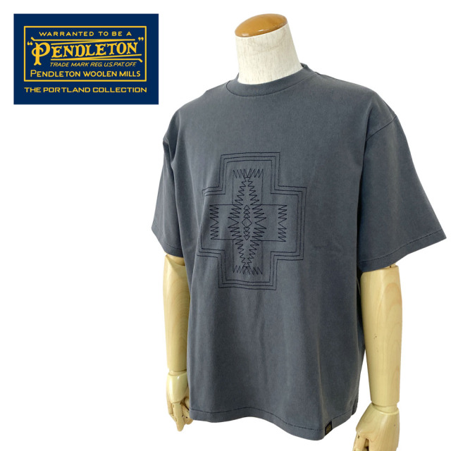 PENDLETON ペンドルトン Pigmentdye EMB S/S Tee ピグメントダイ エンブロイダリー ショートスリーブ T メンズ 4475-7008
