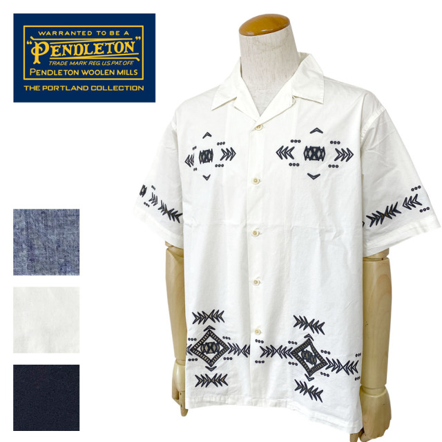 PENDLETON ペンドルトン カットワークオープンカラーシャツSS メンズ 5275-0013 PENDLETON ペンドルトン カットワークオープンカラーシャツSS メンズ