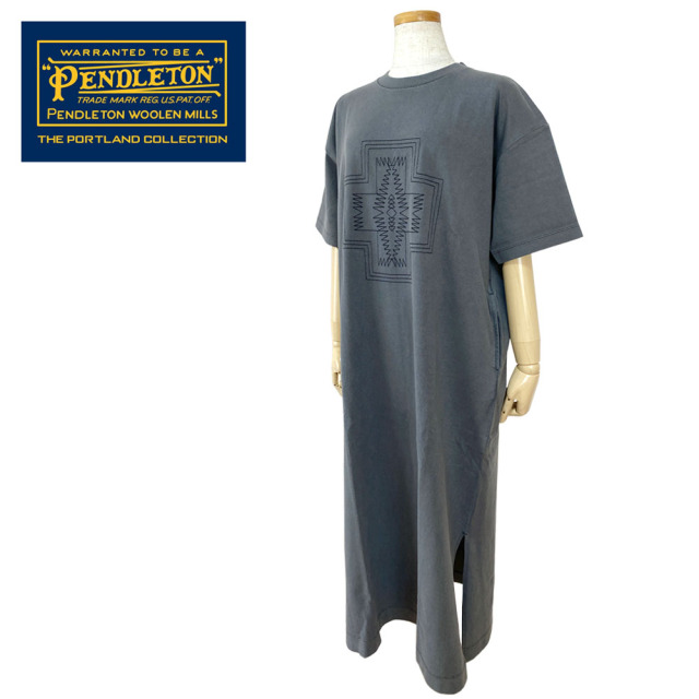 PENDLETON ペンドルトン Pigmentdye EMB S/S Dress ピグメントダイ エンブロイダリー ショートスリーブ ワンピース レディース 4475-7107