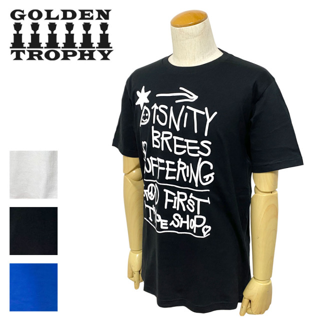 GOLDEN TROPHY ヒッピー落書き プリントTシャツ Men's