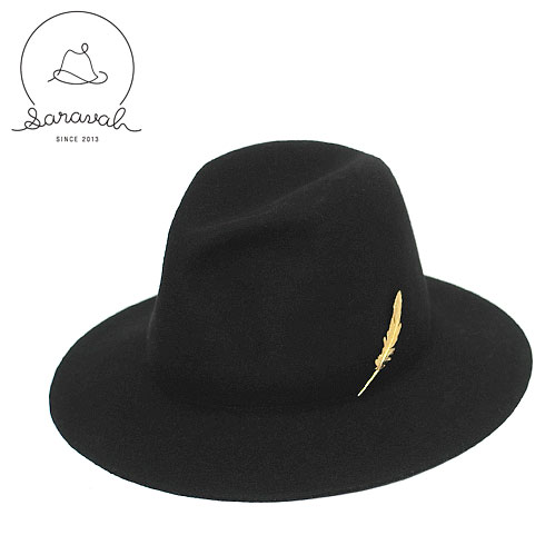 Saravah FEDORA FEATHER HAT