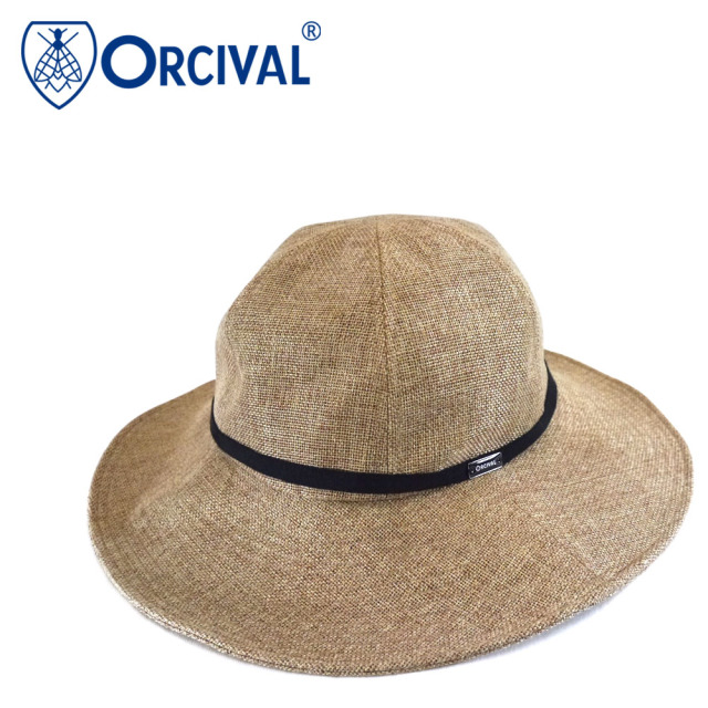 Orcival ラフィアライク 細リボン つば広ハット【RC-7229 RLP】