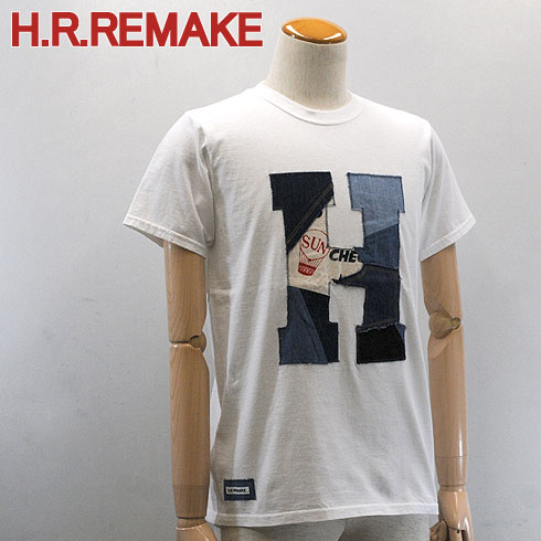 H.R.REMAKE カットオフパッチワーク HパッチTシャツ Men's 【700074336】