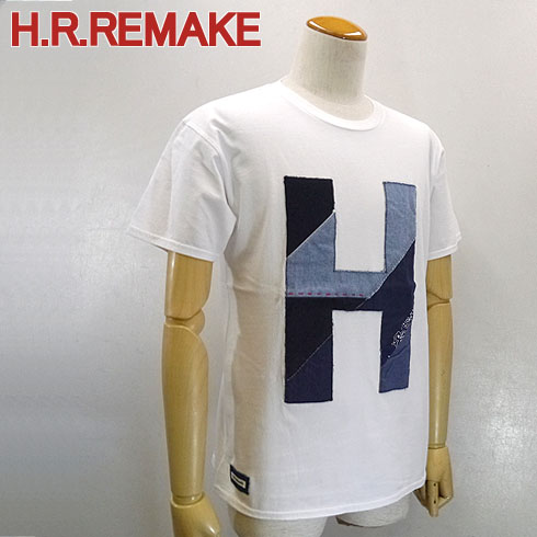 H.R.REMAKE デニムレジメンタル パッチワーク ビッグHパッチ Tシャツ Men's【700081030】