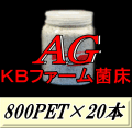 新発売SALE！通常14,400円→13,680円◆送料無料！AG （オオヒラタケ） 菌床 800PET×20本　クリアボトル 手詰め2次発菌　KBファーム製
