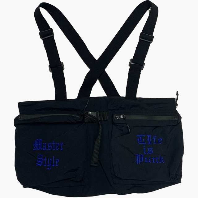 Embroidered Multivest Black