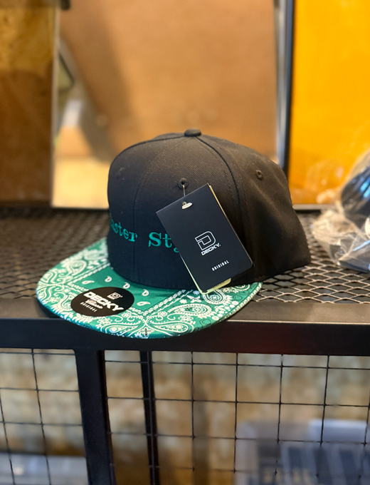 Baseball cap Paisley Black/Green