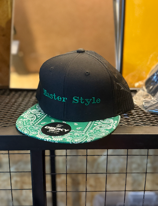 Baseball cap Paisley Black/Green