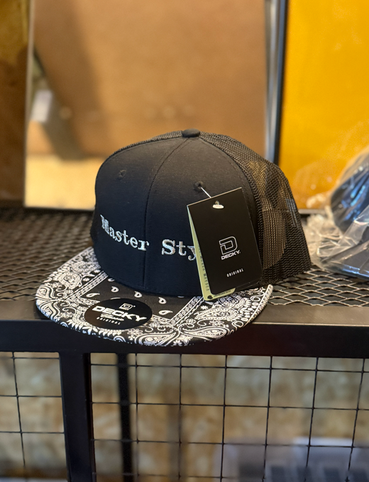 Baseball cap Paisley mesh Black