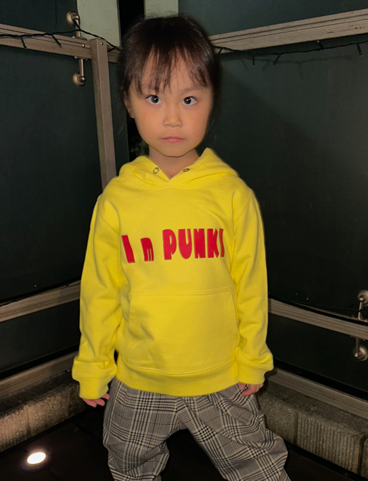 Im Punks　kidsHoodie　yellow