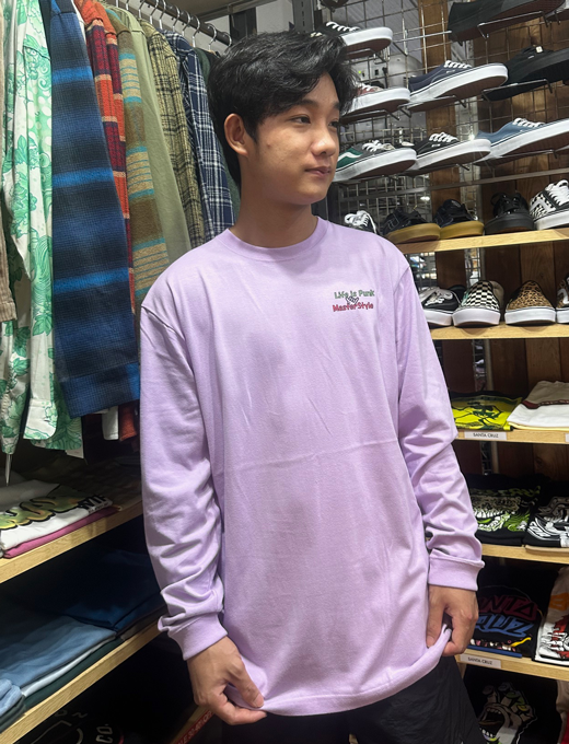 Good Vibes Long Sleeve T-Shirt Light Purple