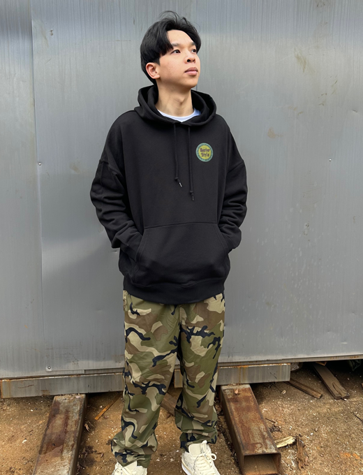 Enjoylife logo printed hoodie black
