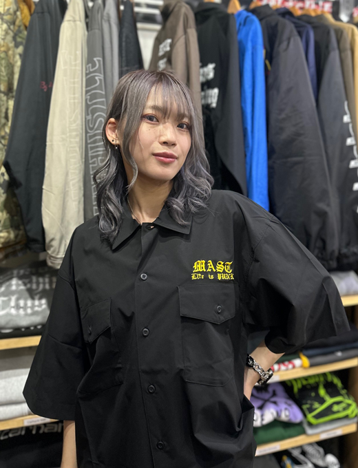 Life is Punk　Embroidered shirt black/yellow