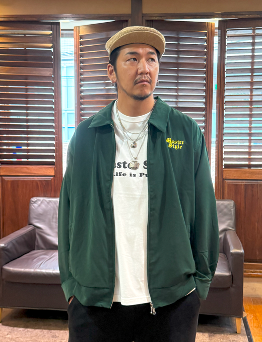 Embroidery logo souvenir jacket Green