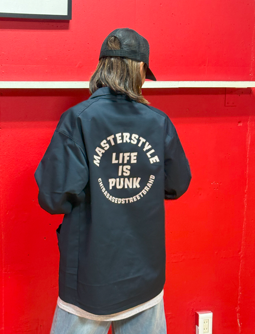 Circle logo Coverall jacket dark navy