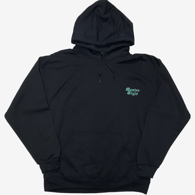 MasterStyle　Embroidered logo hoodie black