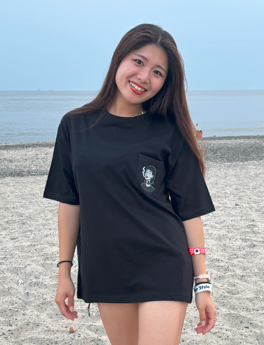 Master girl pocket T-Shirt Black