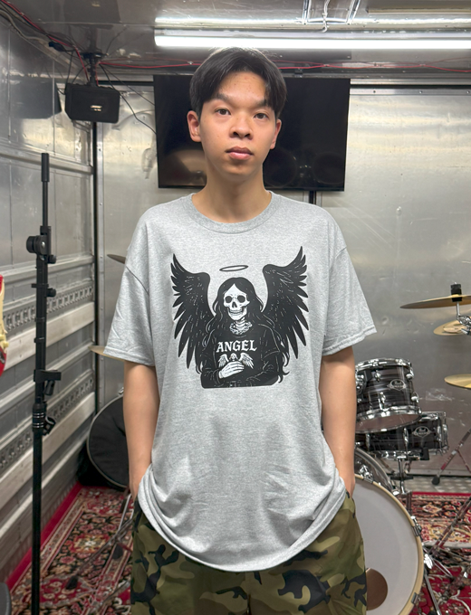 Angel Scull T-Shirt  Gray
