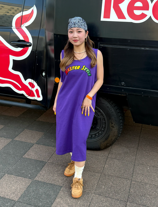 Mellow arc logo Dress Purple
