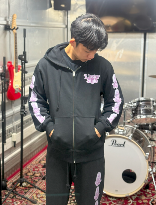 Mary scull Sweat Setup Black x Pink