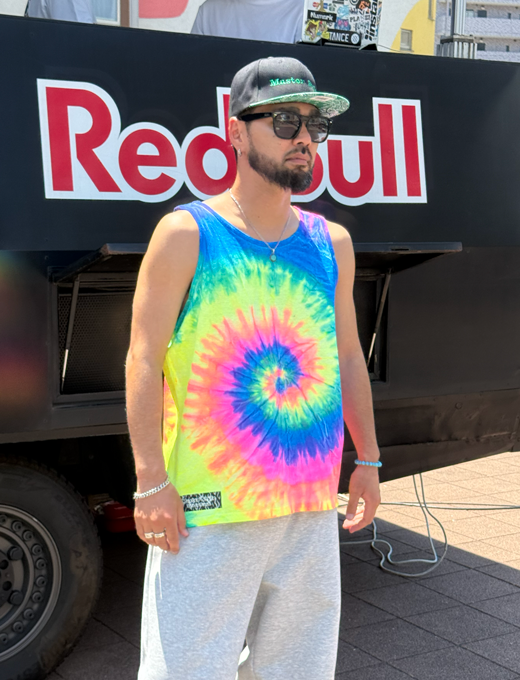 Flame Grey Under logo TankTop NeonRainbow