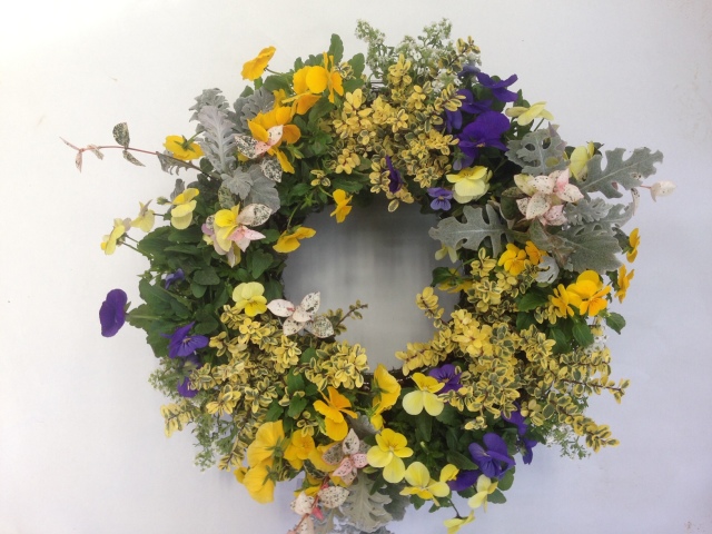 年４回定期便 季節のおまかせ ハンギングリース寄せ植え