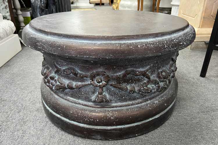 イタリア製 台座・飾り台 ピレオ ブロンズ仕上げ 展示品 現品限り PI0328-2 人造石 【展示品特別セール】