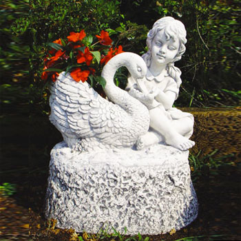 白鳥/プランター/鉢植え/置物/フランス Amazon.co.jp: ガーデンオーナメント 植木鉢 可愛い 白鳥の置物