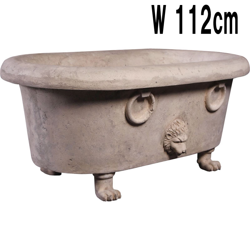 19世紀のバスタブ・ローマストーン仕上げ Nineteen Century Bath  FRPアートオブジェ 【商品番号：m-fr050601】