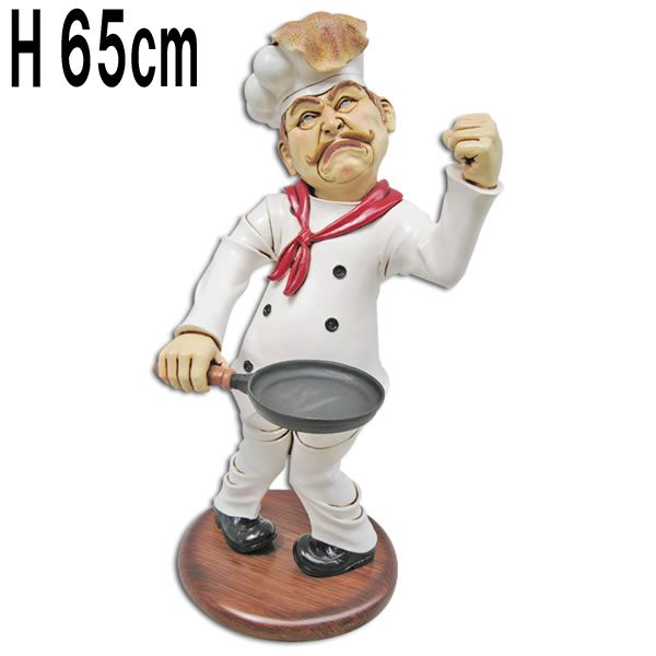 パンケーキを作るシェフ / Pancake Chef FRPアートオブジェ 【商品番号：m-fr080005】