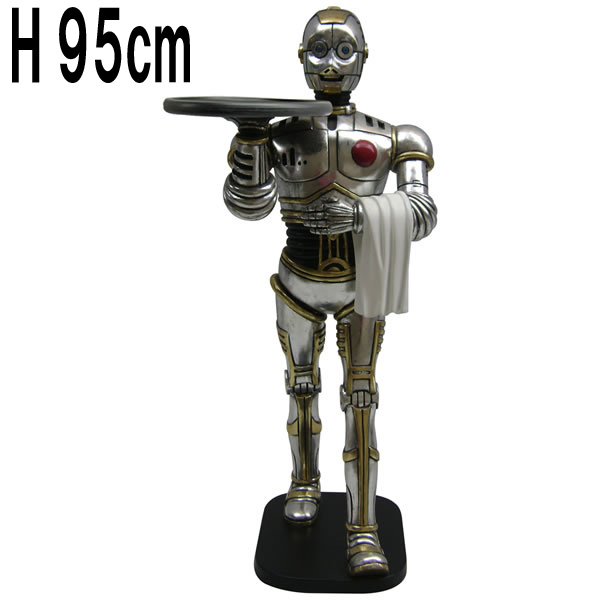ロボットウェイター FRPアートオブジェ 【商品番号：m-fr080036】