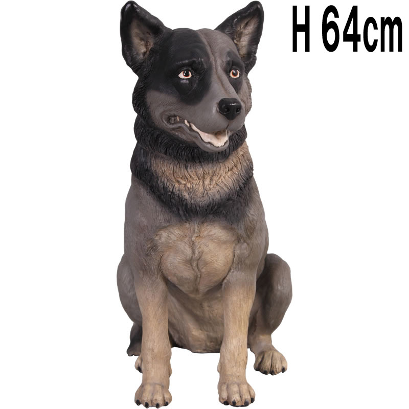 私におまかせ犬 / Blue Heeler  FRPアートオブジェ 【商品番号：m-fr080072】