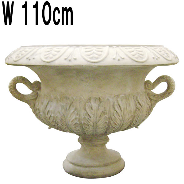 アカンサス模様の壺型プランター / Acanthus Urn FRPアートオブジェ 【商品番号：m-fr080096】