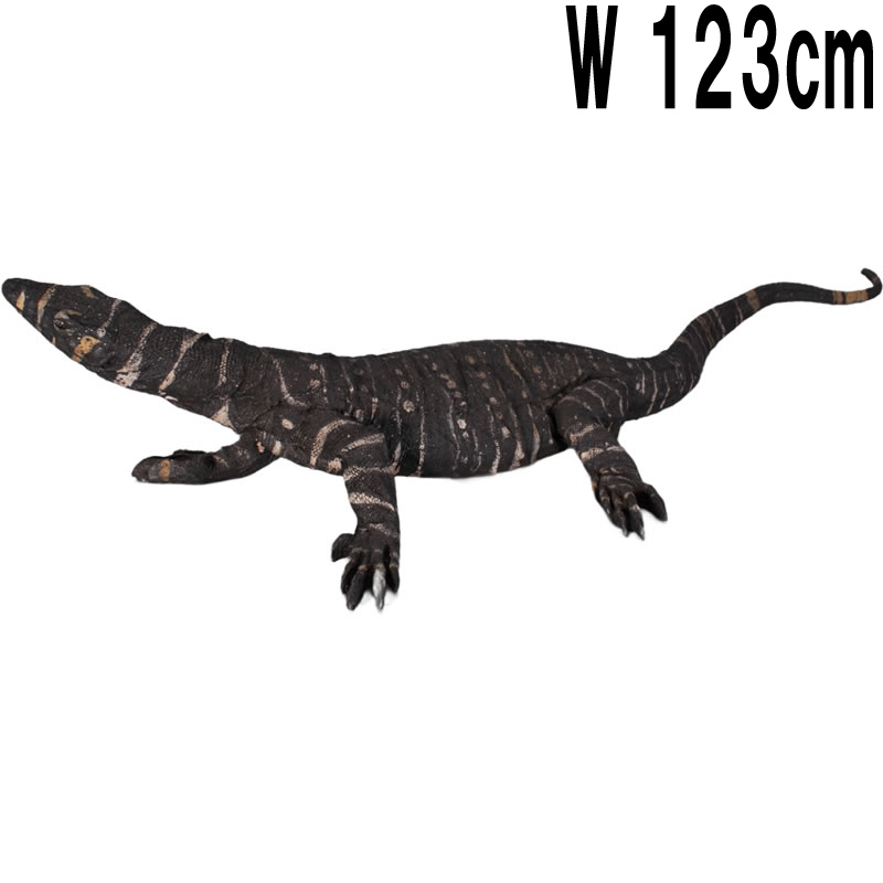 縞・大トカゲ / Lace Monitor 4ft　FRPアートオブジェ 【商品番号：m-fr080113】