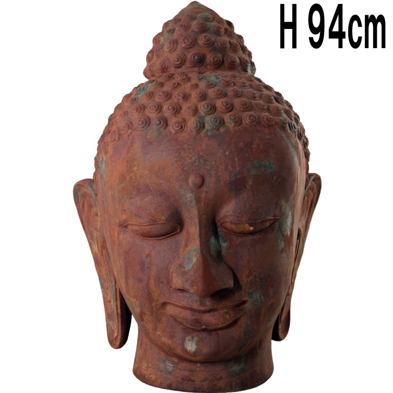 巨大な仏陀ブッダ像の頭部 / Thai Buddha Head Jumbo - VB  FRPアートオブジェ 【商品番号：m-fr080136】